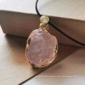 Pink crystal pendant rough